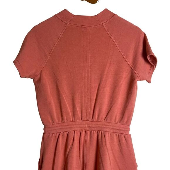 Athleta light orange fleece romper. Size xs - Picture 6 of 8